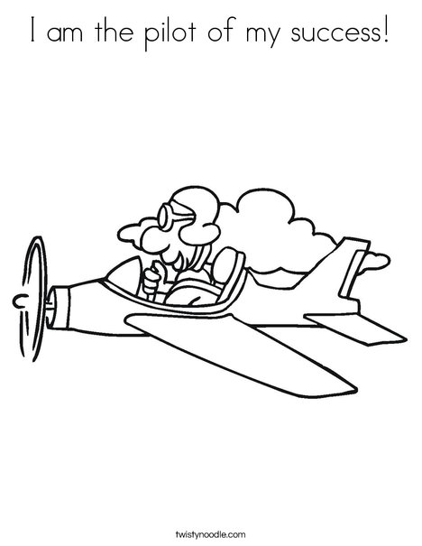 I am the pilot of my success coloring page