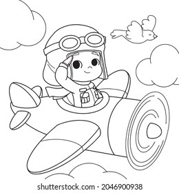 Airplane coloring page images stock photos d objects vectors