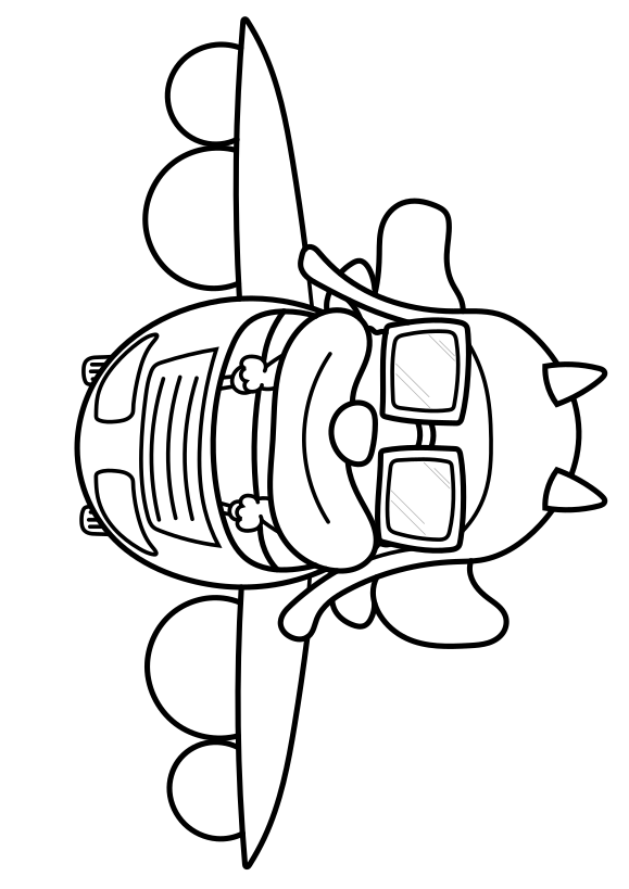 Pilot dog drawing for coloring page free printable nurieworld