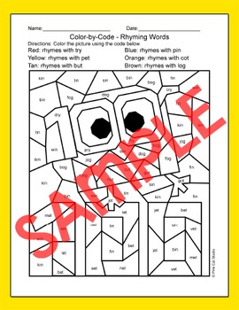 Cvc rhyming words th day coloring page days of school printable activity
