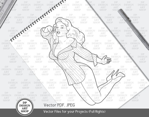 Pinup girl pin