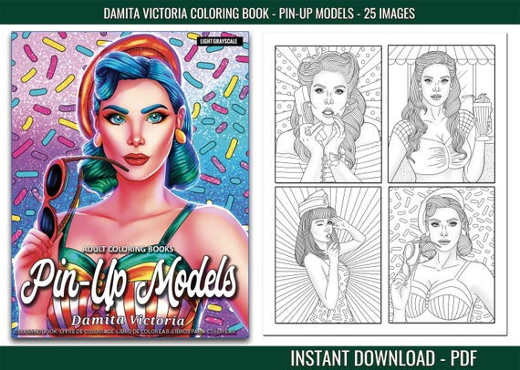 Adult coloring book pin