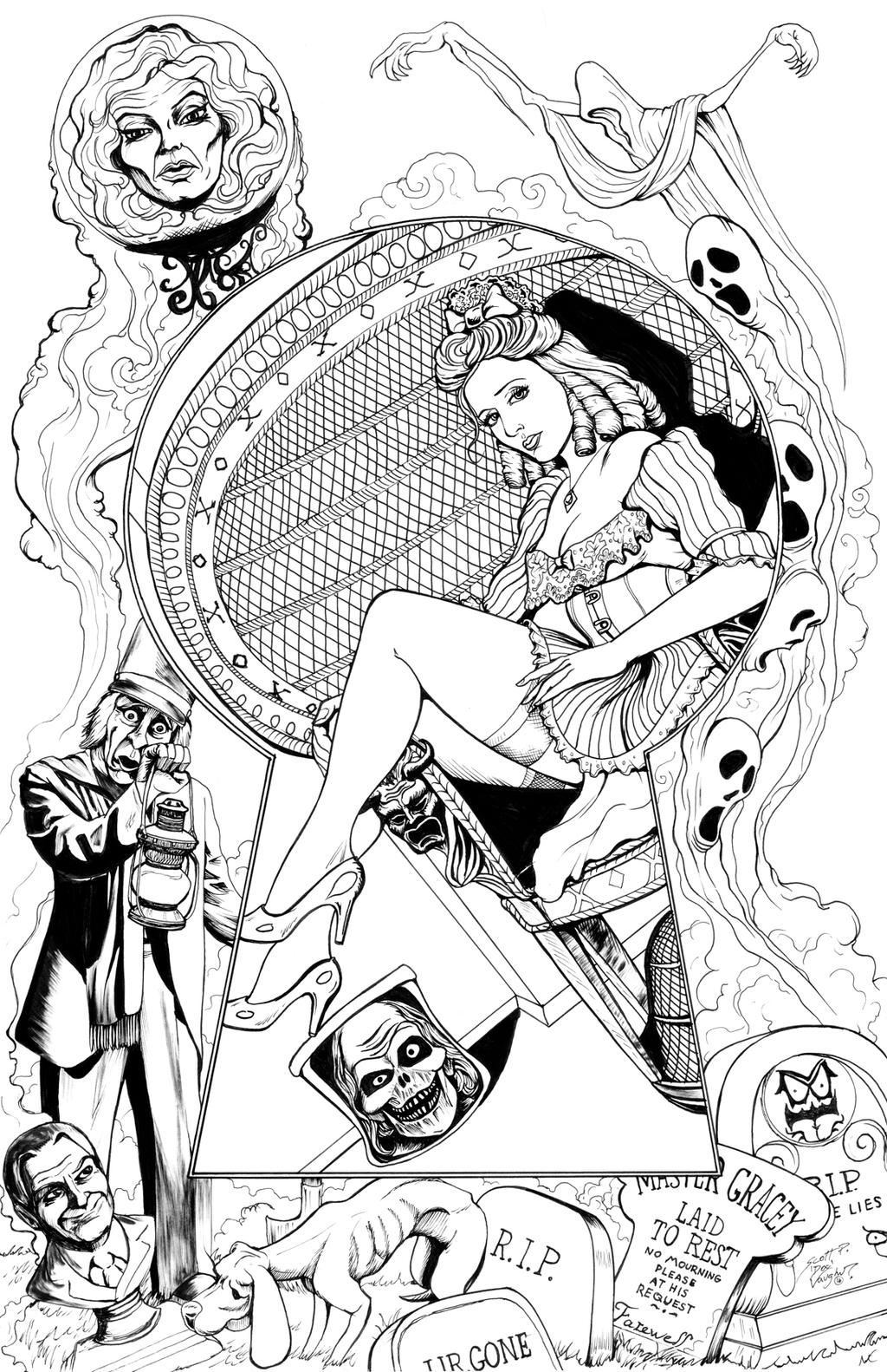 Haunted mansion pinup by docredfield on