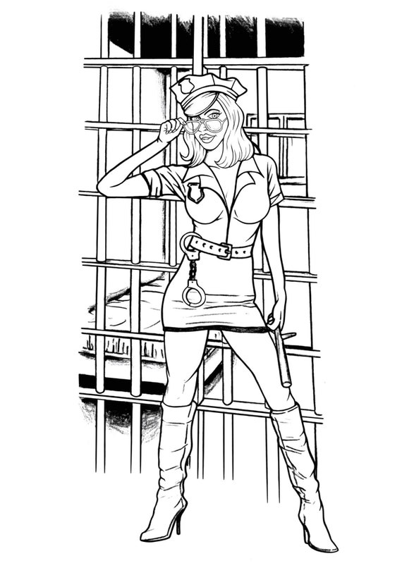 Pinup digital coloring book pdf sexy women hot girls and naughty pin