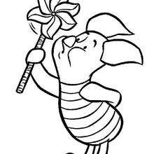 Piglets pinwheel coloring pages