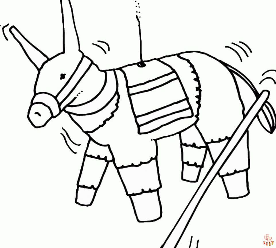 Printable pinata coloring pages free for kids and adults