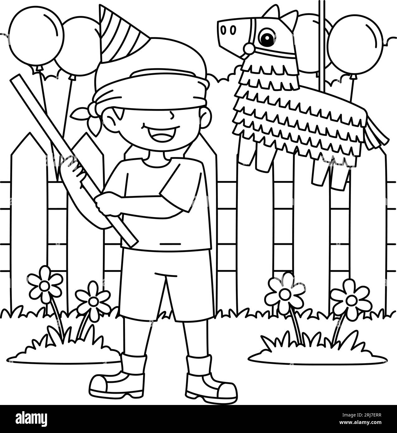 Birthday party pinata stock vector images
