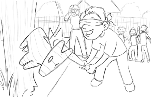 Piãata sketch â karen b jones â illustrator