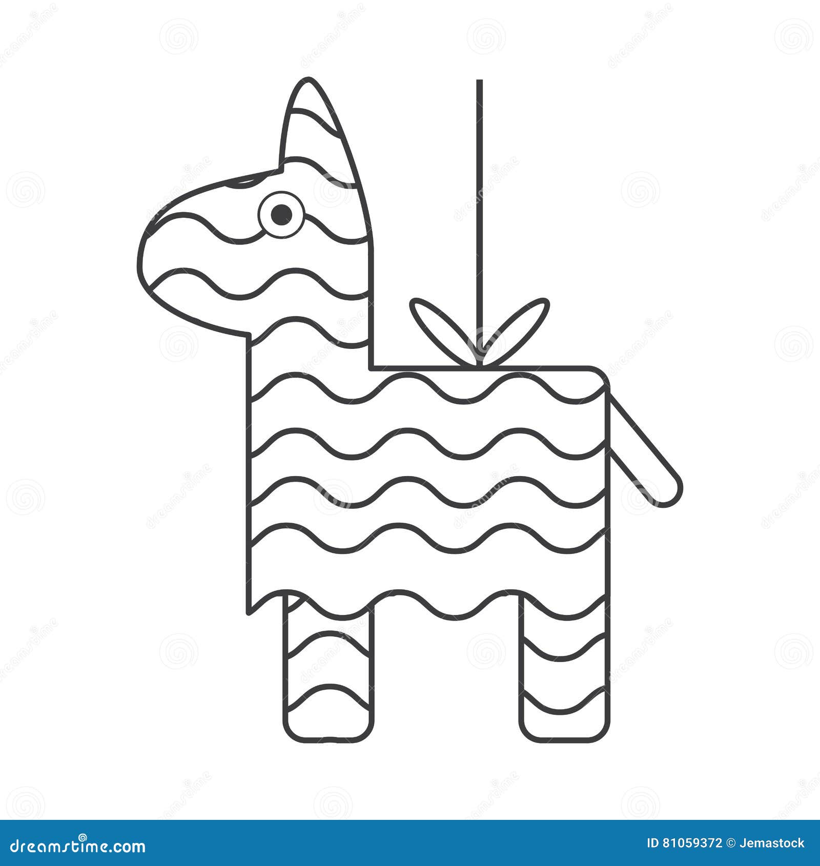 Mexican pinata design stock vector illustration of cityscape