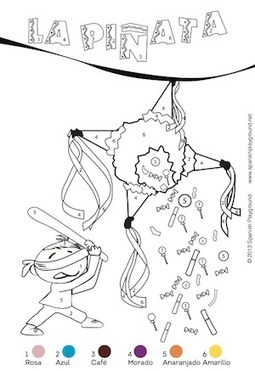 Spanish coloring pages in learn spanish
