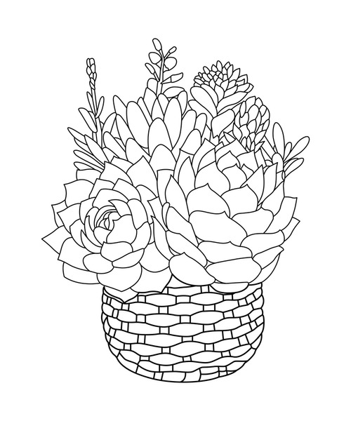 Gambar foto stok objek d vektor cactus coloring book
