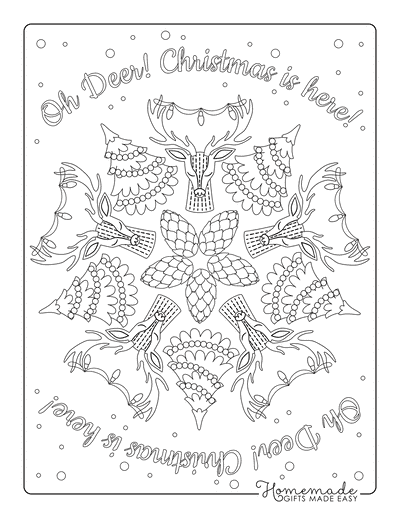 Free printable christmas coloring pages for adults