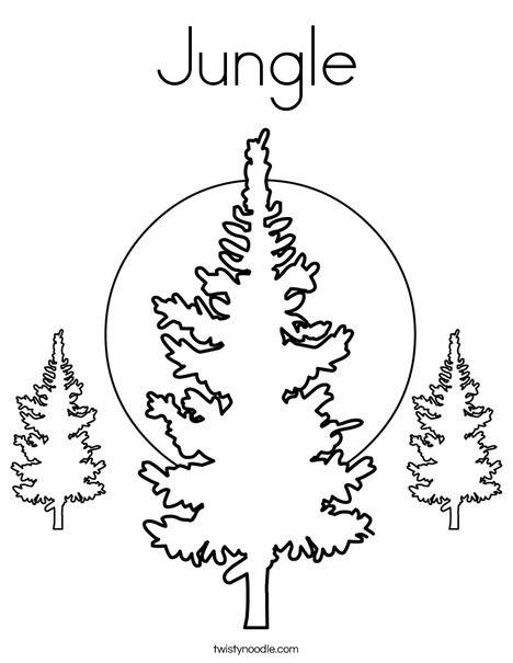 Jungle coloring page