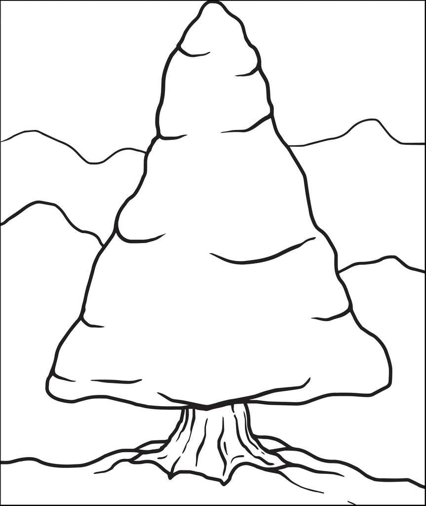 Printable christmas tree coloring page for kids â