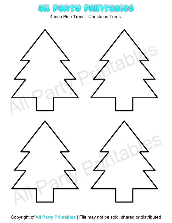Pine tree printable template