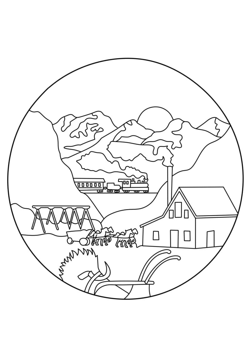 Nevada state pine tree coloring page