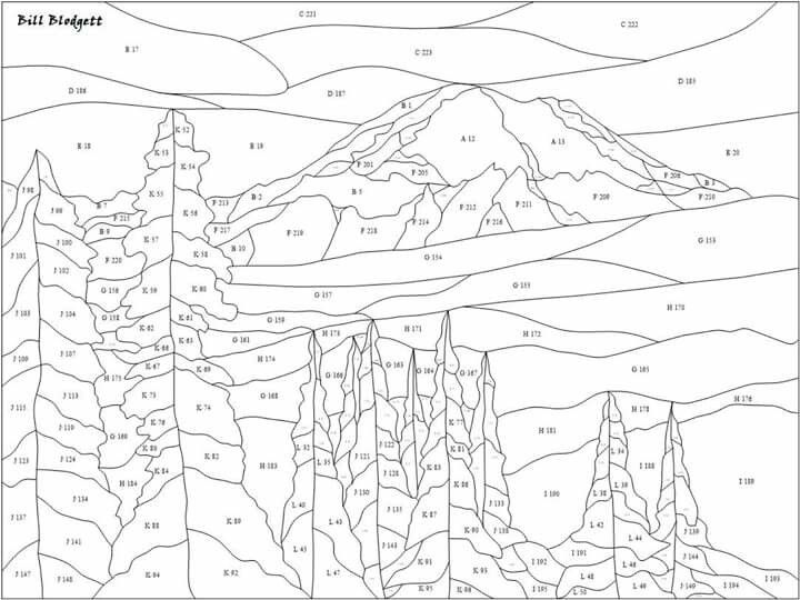 Mountain landscape with pine trees stained glass patterns stained glass diy stained glass patterns free