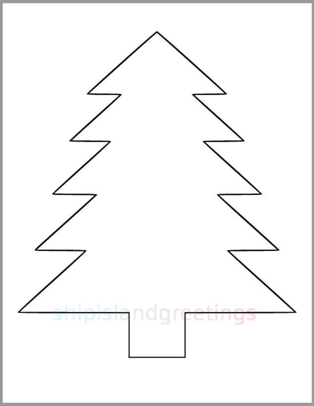 Printable pine tree template