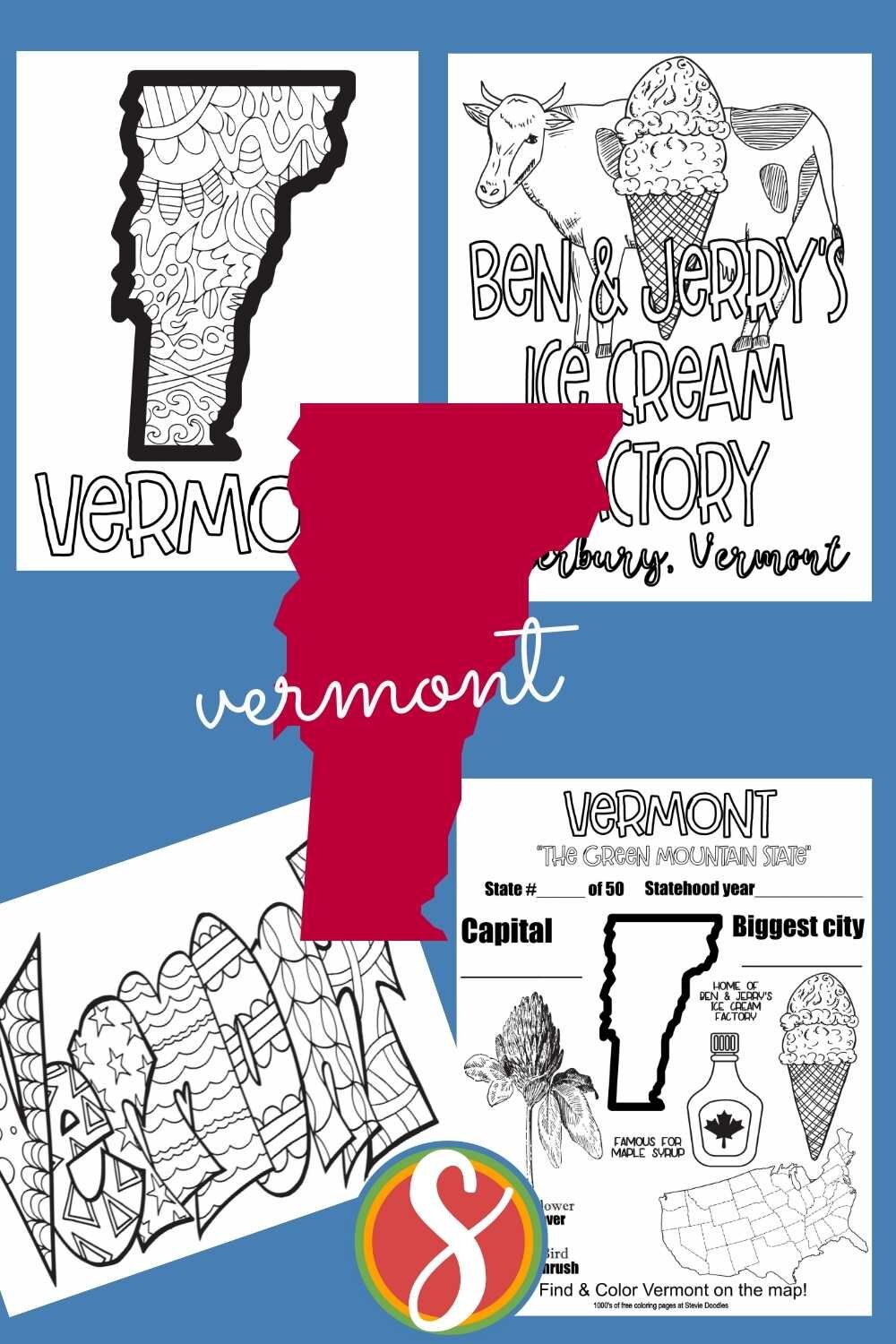 Free vermont coloring pages â stevie doodles