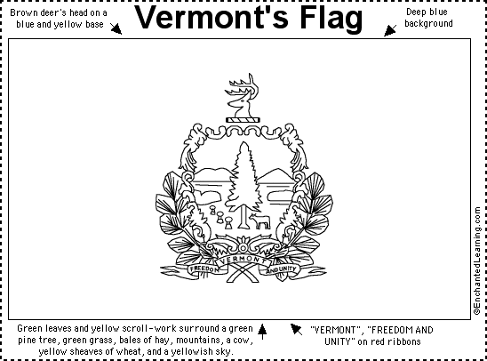 Vermont flag printout