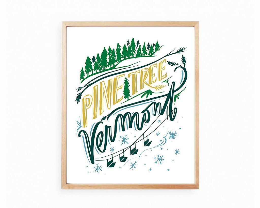 Pine tree vermont poster vermont s a