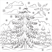 Pine trees coloring pages free coloring pages