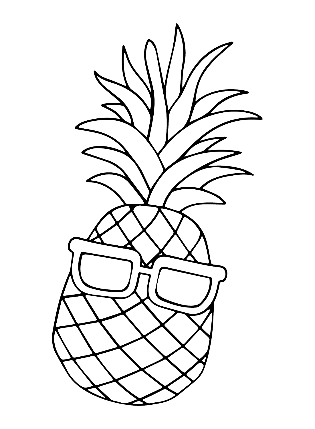Pineapples coloring pages printable for free download
