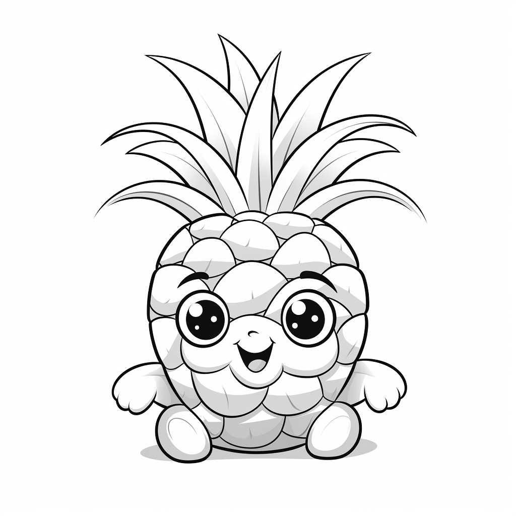 Coloring pages pineapple