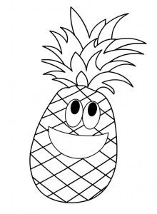 Pineapple coloring page disegni da colorare pagine da colorare per bambini disegni di frutta