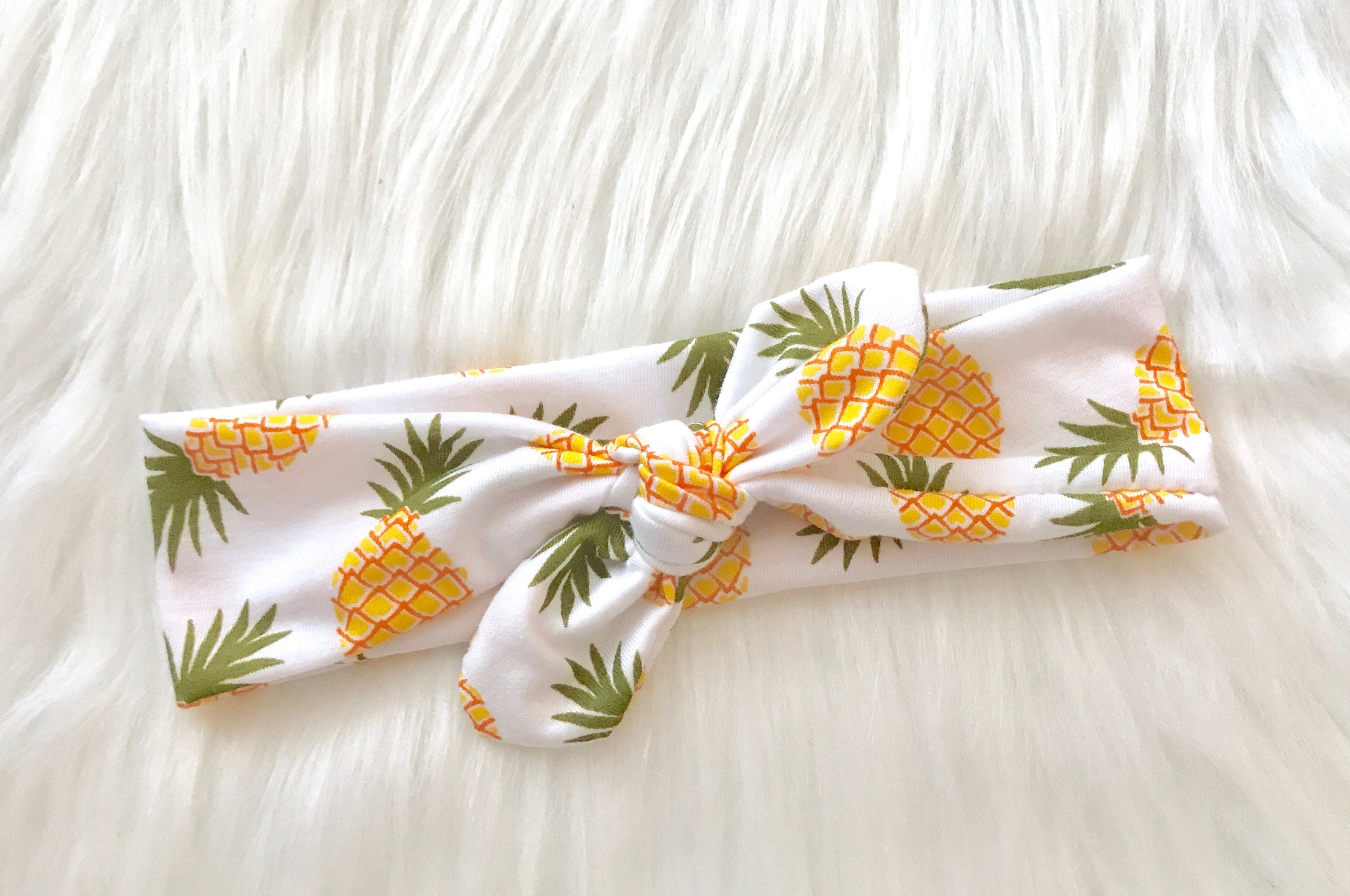 Pineapple headwrap pineapple headband baby headwrap knot headband â julia grace designs
