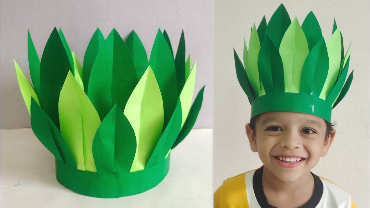 Beautiful pineapple leaf crown nutrition month diy costume pineapple crown for nutrition month