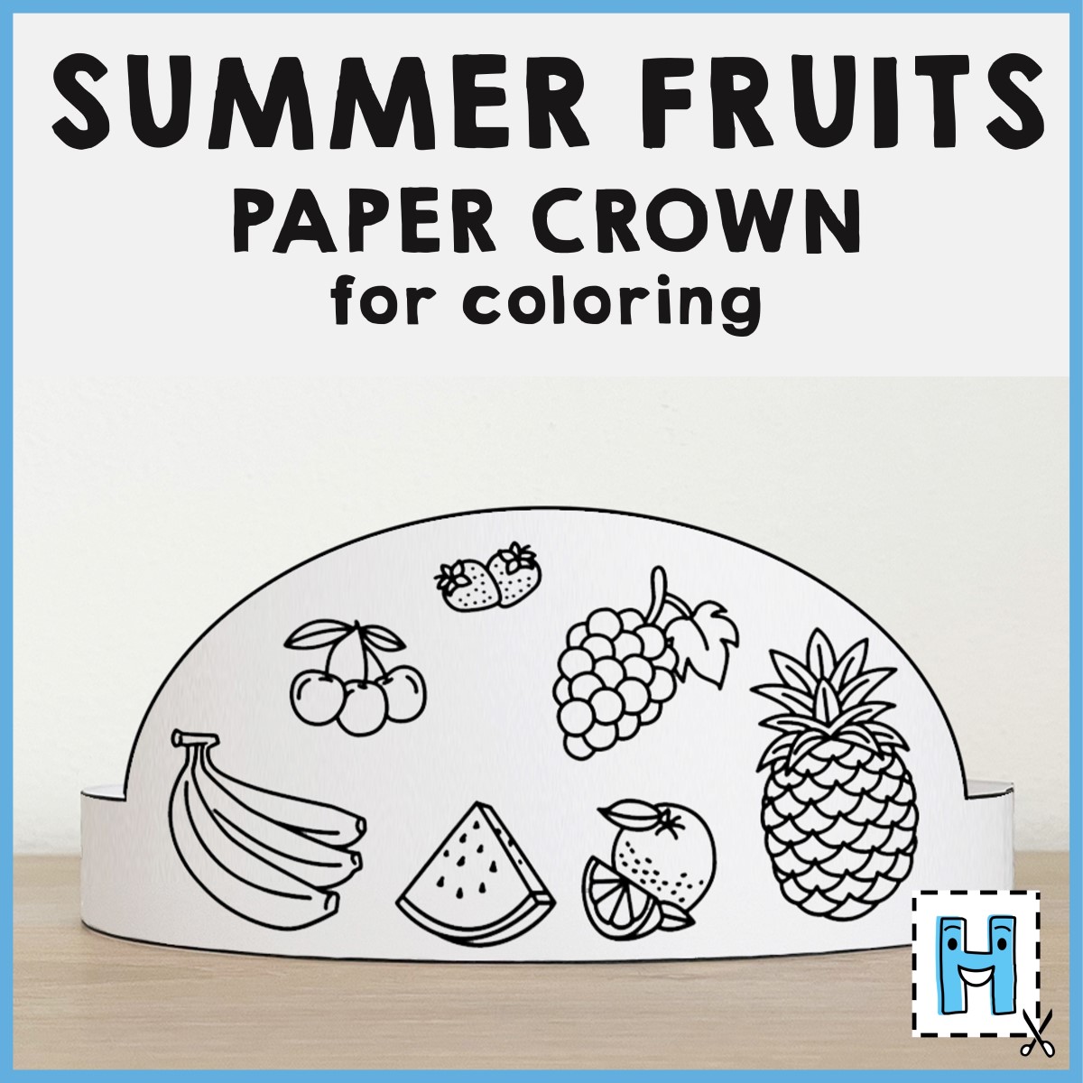 Graduation hat paper headband printable coloring made by teachers