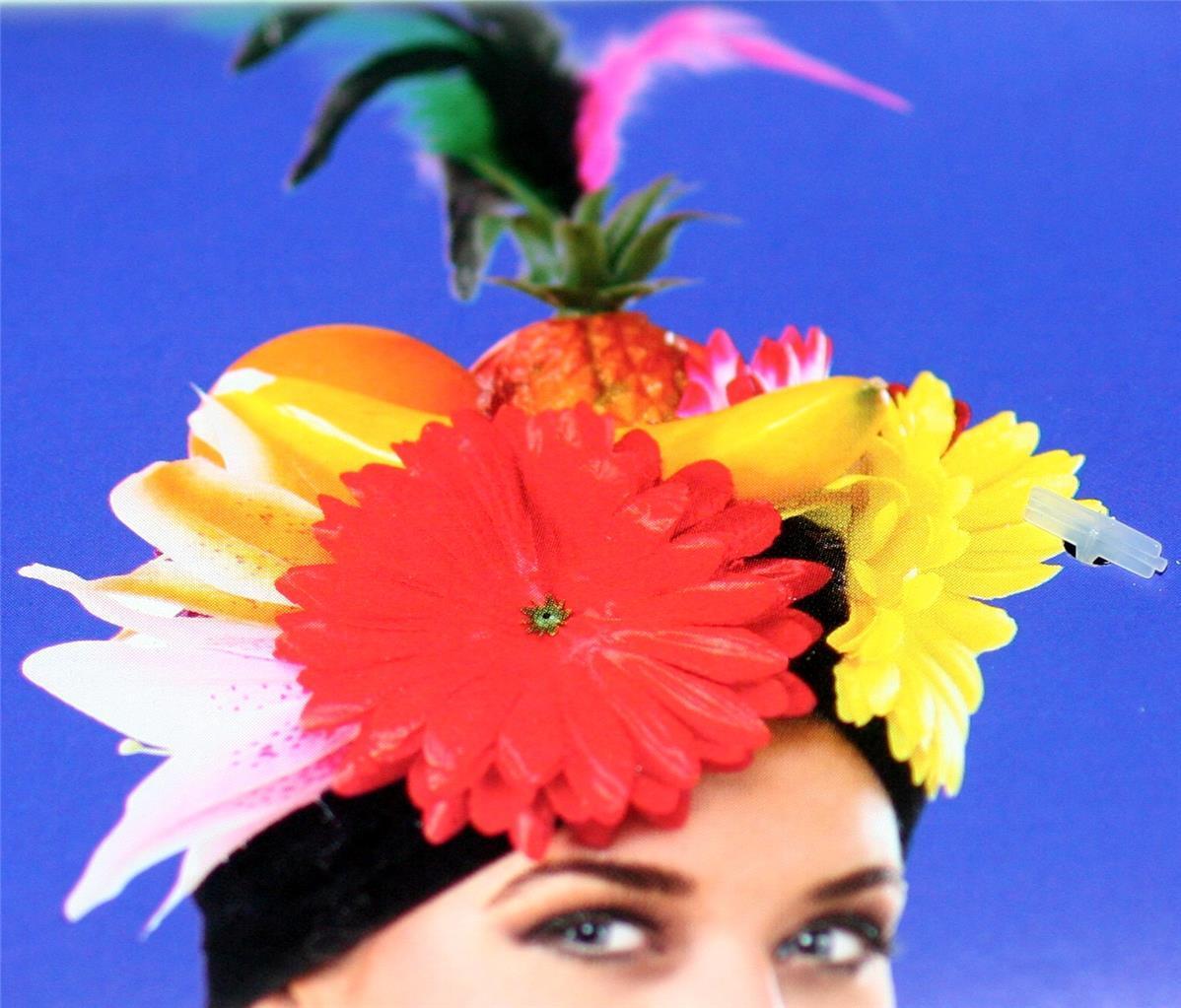Copabana latin cha cha dancer rmen miranda mardi gras fruit hat headgear new