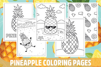 Pineapple coloring tpt