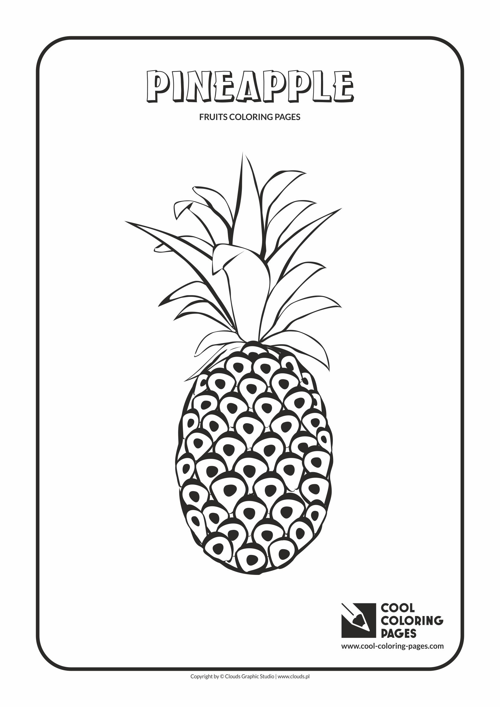 Cool coloring pages pineapple coloring page