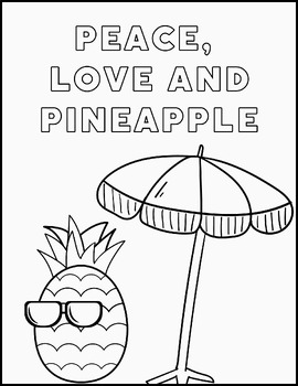 Pineapple coloring pages