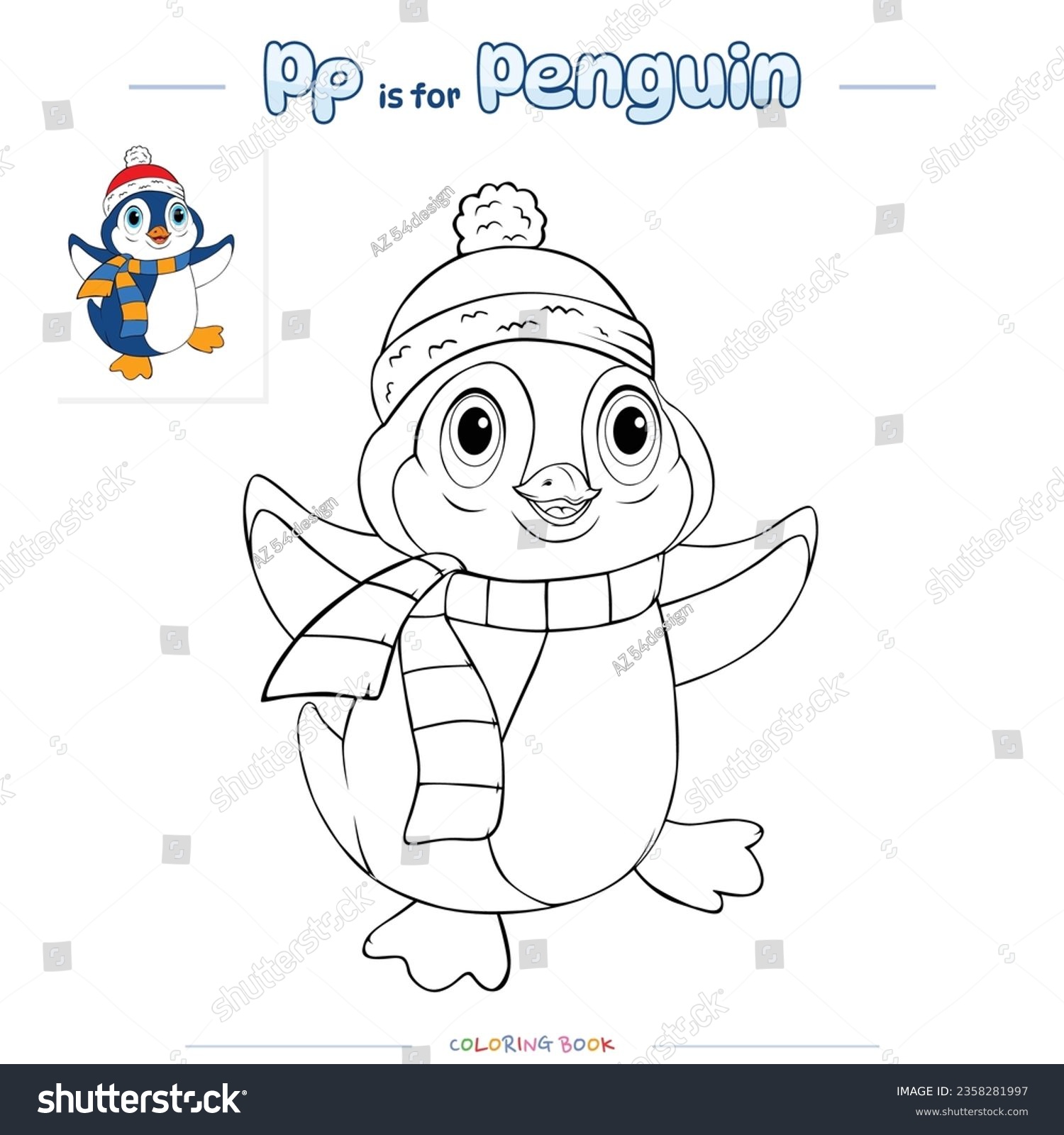 Colorear la pãgina con una tierna vector de stock libre de regalãas
