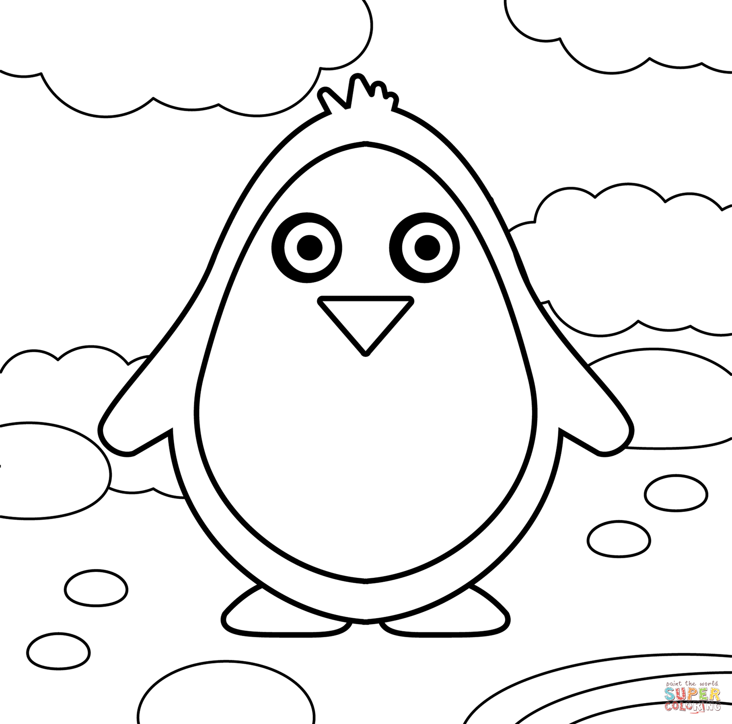 Dibujo de pingãino para colorear dibujos para colorear imprimir gratis