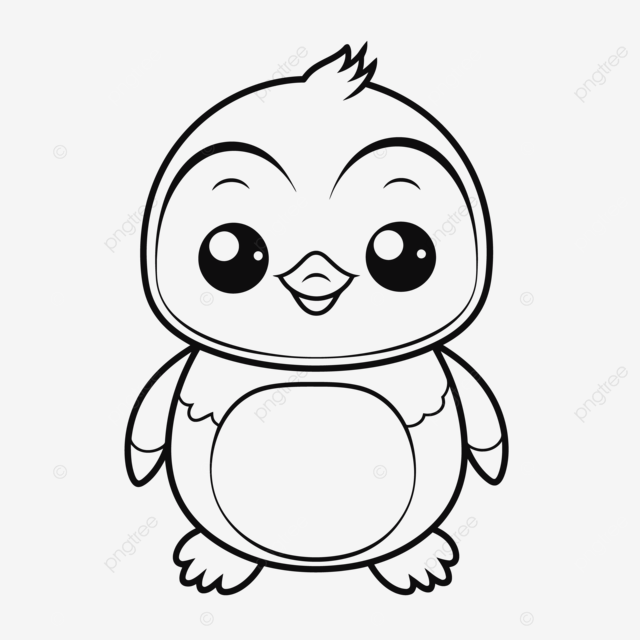 Dibujo de lindo pingãino para colorear pãginas quema boceto vector png dibujos dibujo de pingãino dibujo de ala dibujo de anillo png y vector para dcargar gratis
