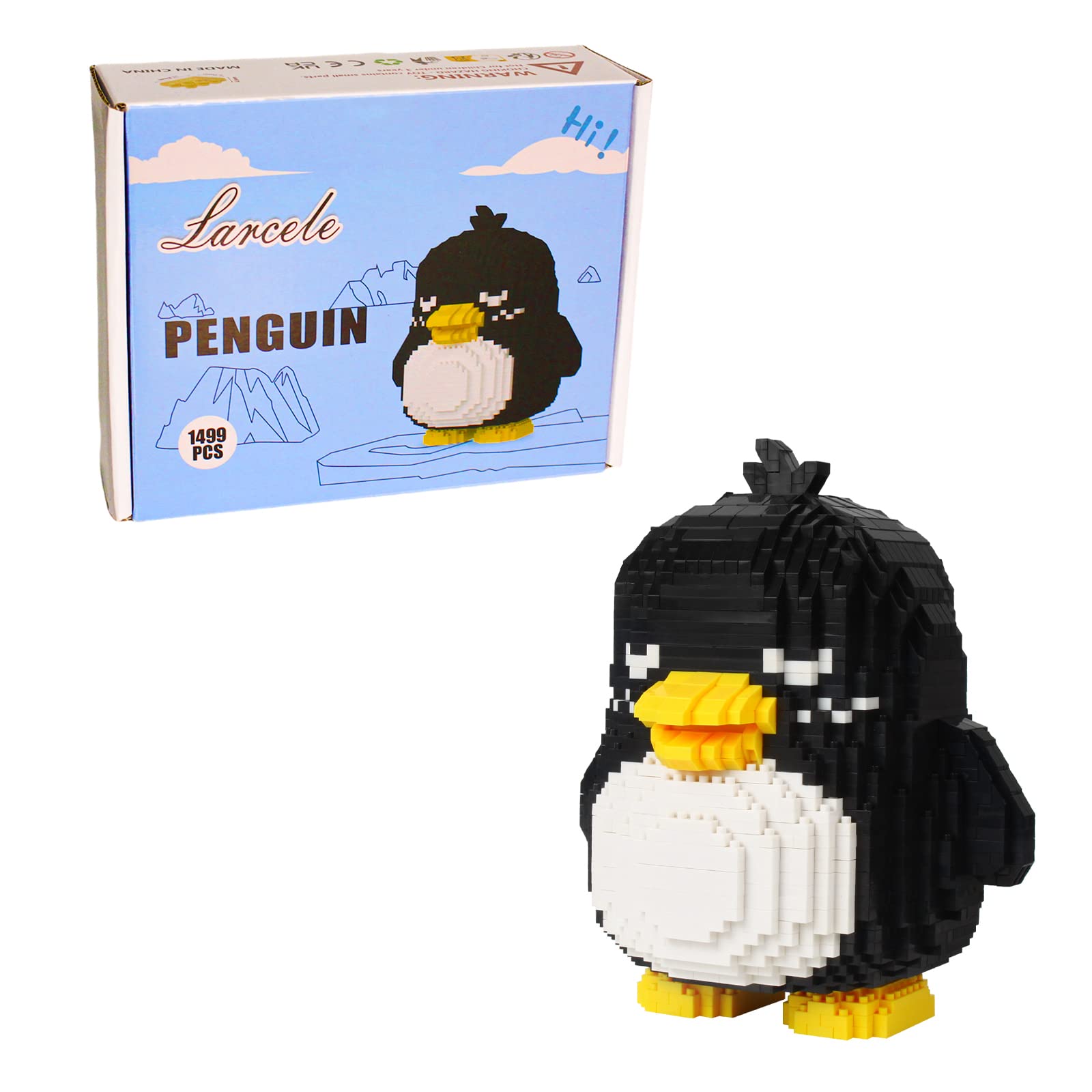 Larcele juego de micro bloques de construcciãn de animales mini ladrillos de juguete de construcciãn d piezas kljm