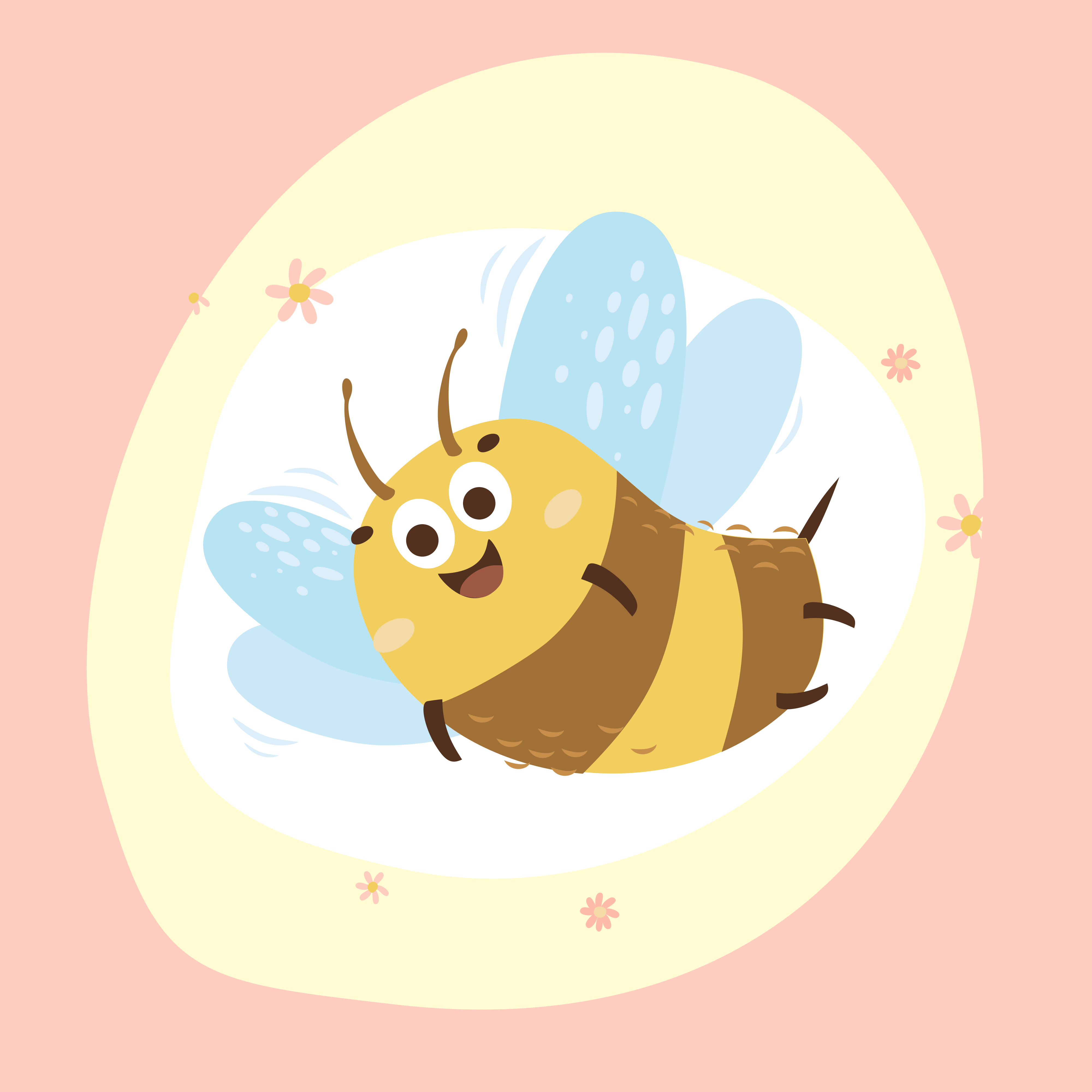 Cuadro para bebãs dibujos animados lindo abeja ojos grandes