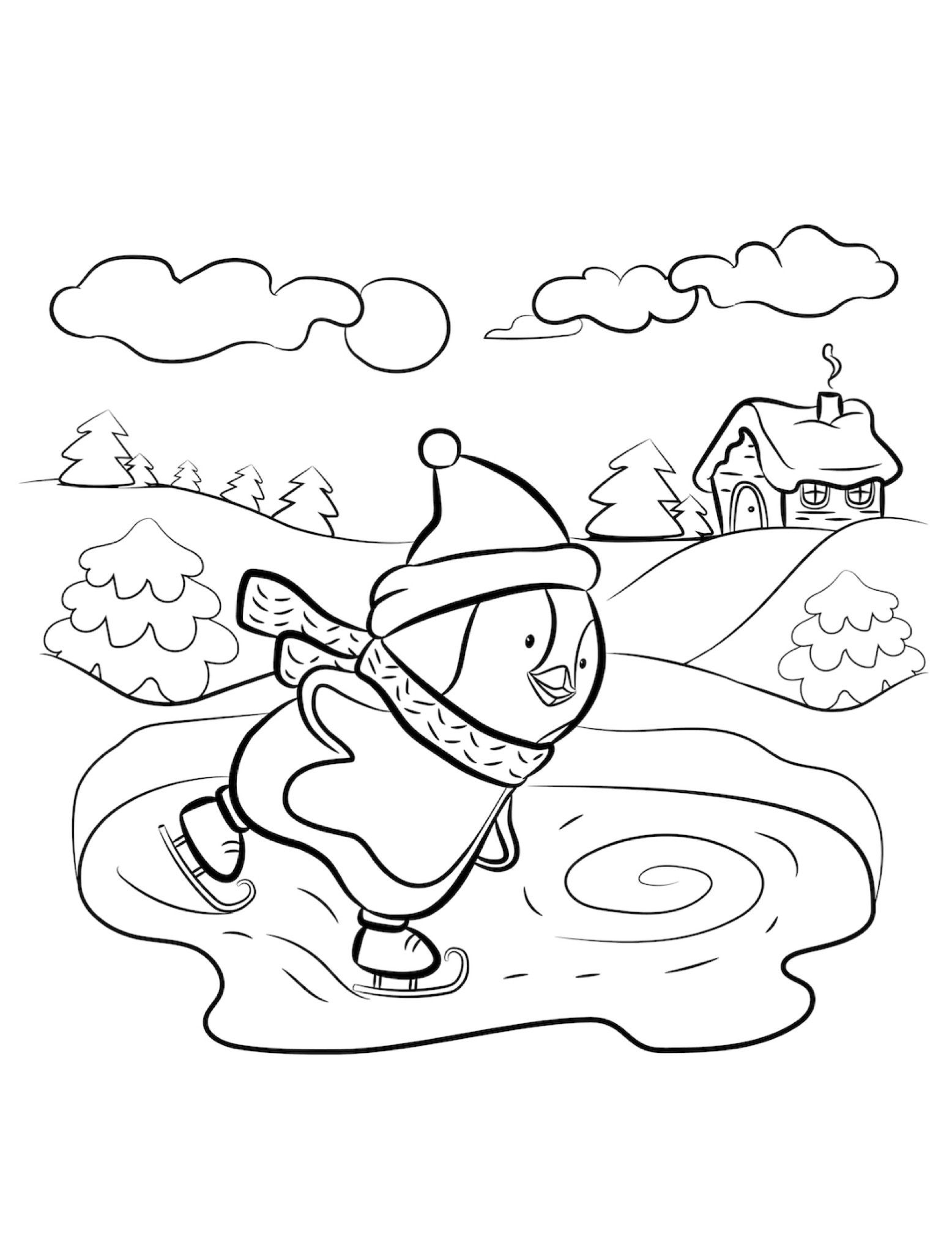 Skating coloring pages pdf free to print