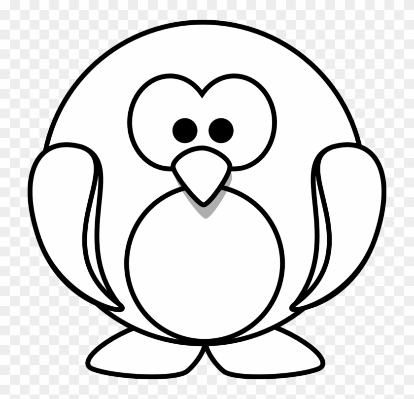 Cute penguins coloring clip art cartoon baby clipart