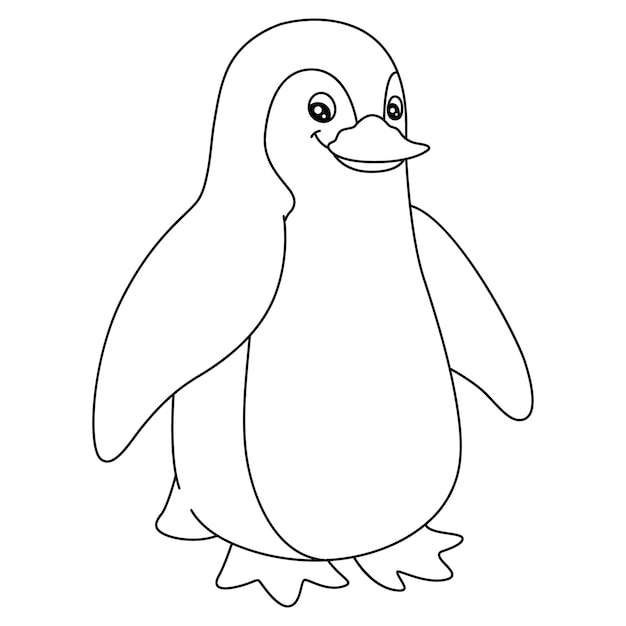 Premium vector penguin coloring page isolated for kids