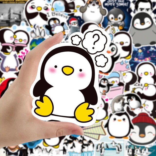 Pcs cartoon japanese anime penguin stickers waterproof cute decal sticker for suitcase laptop guitar skateboard graffiti