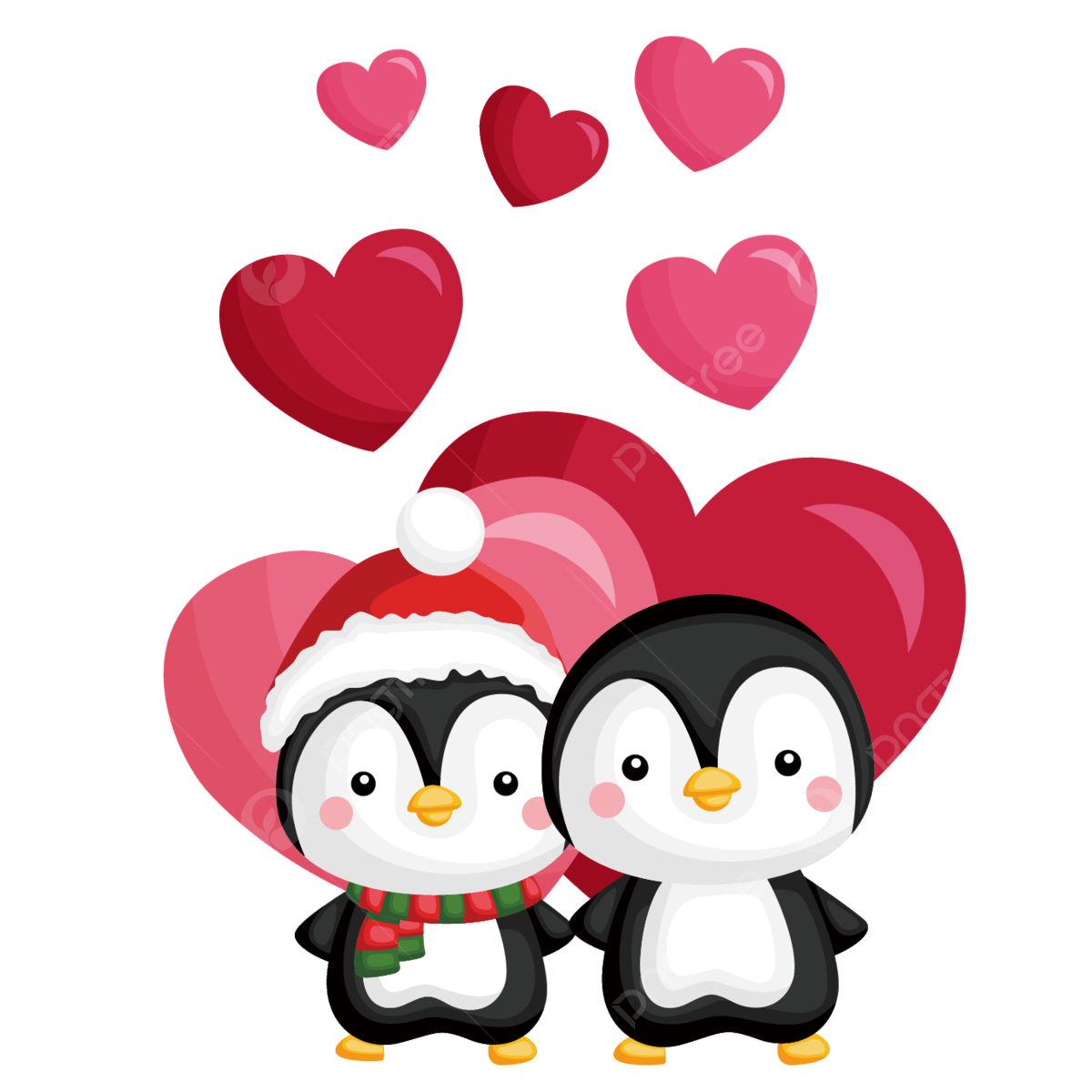 Penguin couple vector design images cute couple little penguin modern stylish creative hand drawn cartoon animals png image for free download
