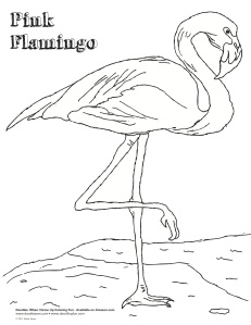 Flamingo coloring page doodles ave