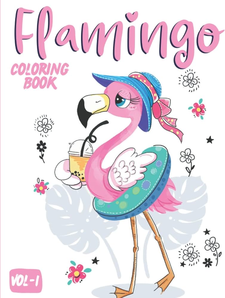 Flamingo coloring book for kids flamingo coloring book for learning childrens flamingo bird coloring pages for toddlers kids