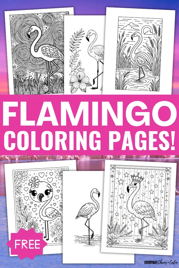Free flamingo coloring pages for kids