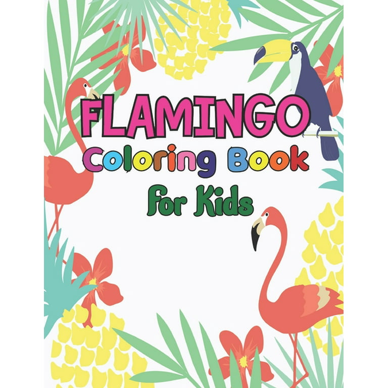 Flamingo coloring book for kids easy and fun coloring page for teenagers